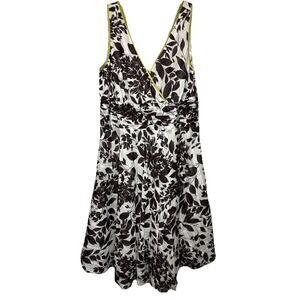 Robbie Bee Plus Size 18W Double‎ V Neck Cottagecore Lined Ruched Waist Dress